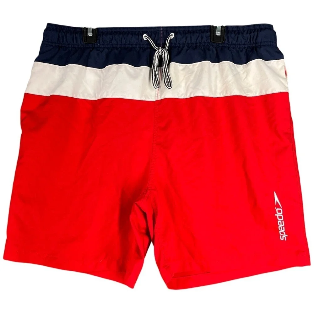 Speedo Swim Lined Trunks Mens XXL Shorts Pool Beach Preppy Dock Travel‎ Resort